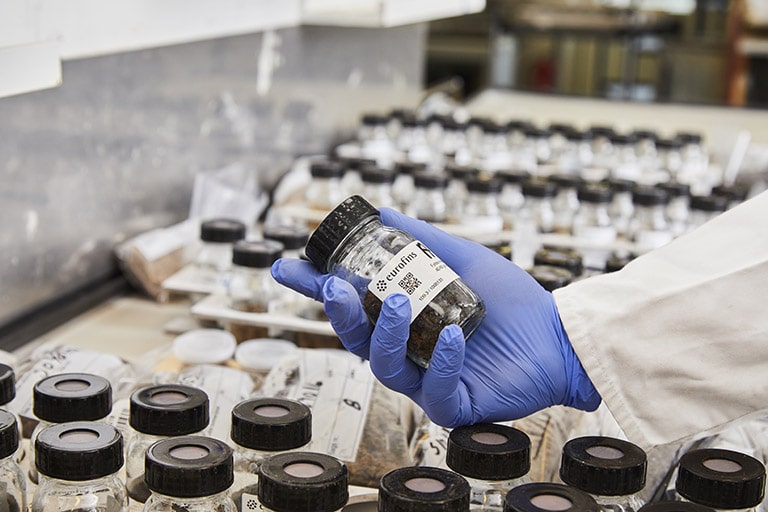 Emballering af jordprøve